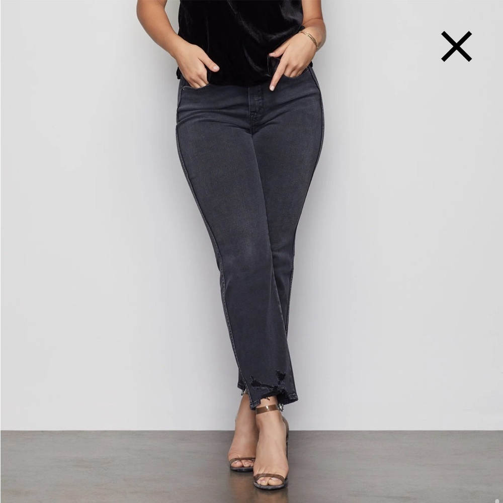 Women's Black Good American straight leg jeans